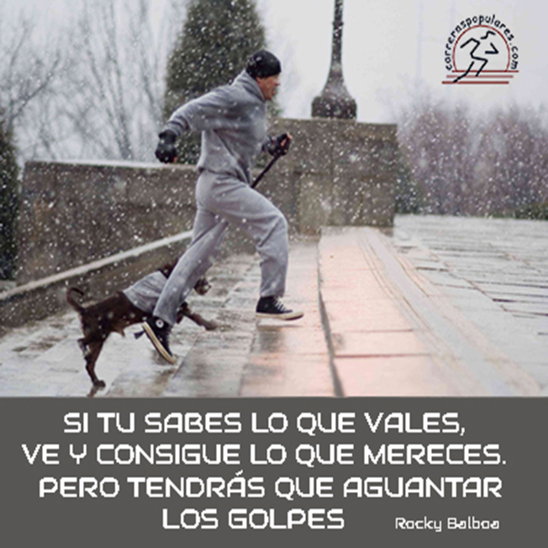 Si tu sabes lo que vales, ve y consigue lo que mereces. Pero tendrás que aguantar los golpes - Rocky Balboa