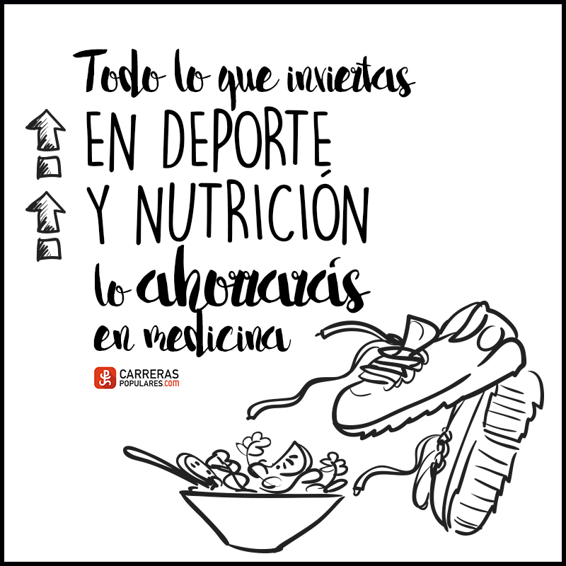Todo lo que inviertas en deporte y nutrición lo ahorrarás en medicina