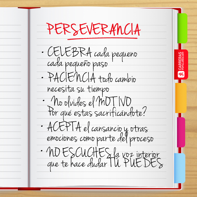 Los grandes logros se consiguen con perseverancia