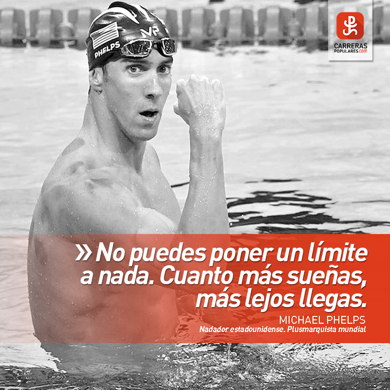No puedes poner un límite a nada. Cuanto más sueñas, más lejos llegas.