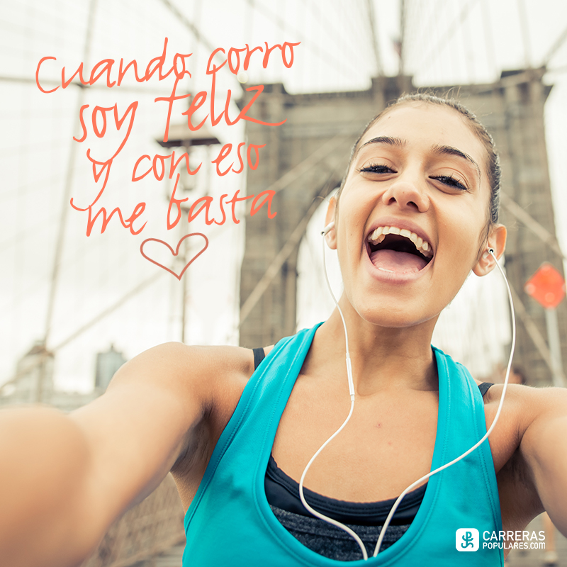 Cuando corro soy feliz y con eso me basta