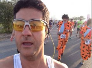 Nacho Villalba,durante una carrera en Dubai 