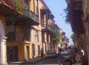 Una de las calles de Cartagena de Indias
