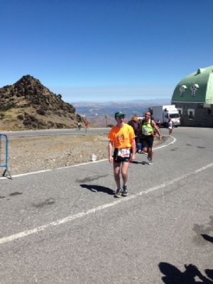 El autor del artículo, Jorge González de Matauco, durante la carrera