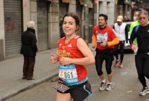 Laura, en plena carrera