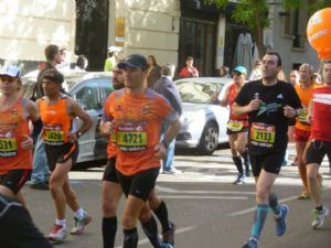 Daniel Benítez, en el Maratón de Madrid