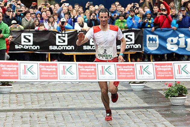 Kilian Jornet suma su octavo triunfo en Zegama. Foto Javi Colmenero