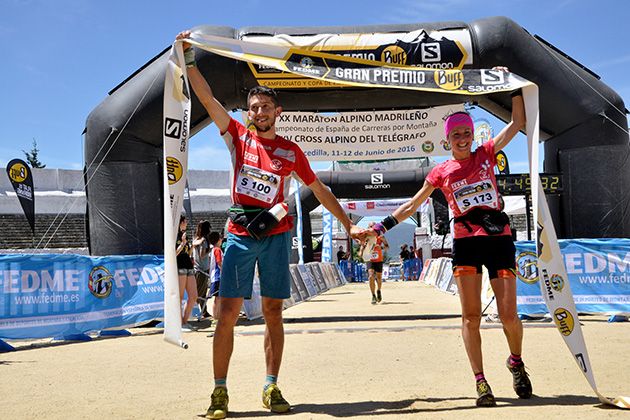 Maratón Alpino Madrileño coronó campeones de España de carreras por montaña a dos corredores a Manuel Merillas y Azara García de los Salmones