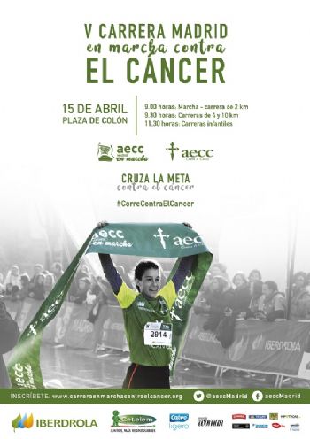 Cartel de la carrera En Marcha contra el Cáncer de Madrid 2018