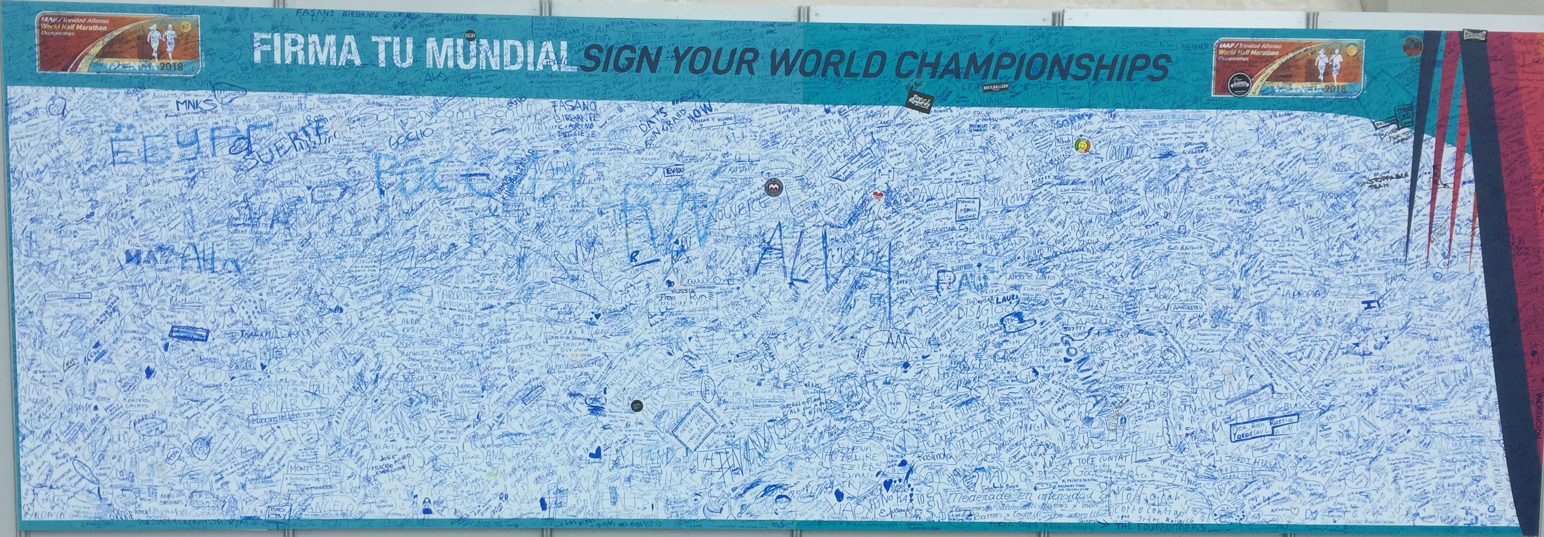 Enhorabuena a los más de 14.000 participantes del IAAF Mundial de Valencia Enhorabuena a los más de 14.000 participantes del IAAF Mundial de Valencia